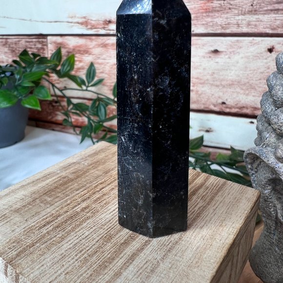 Natural Spiritual Astrophyllite Tower, Reiki Chakra Crystal Tower - Picture 9 of 10